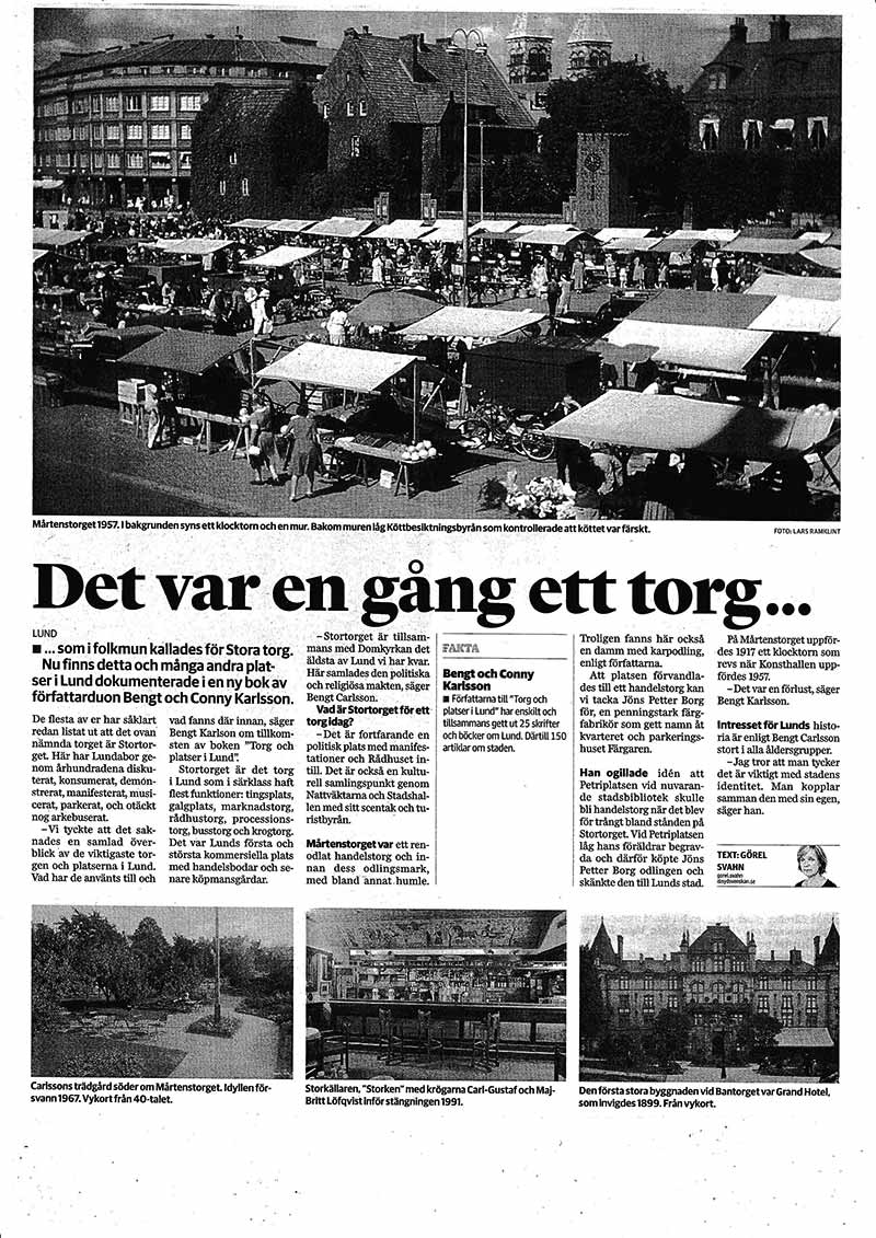 Sydsvenskan - Torg och platser i Lund